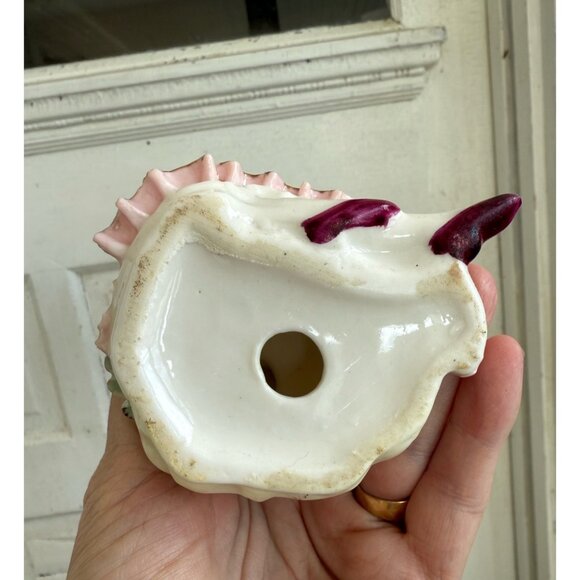 Vintage 50's Porcelain Victorian Girl Reading book Flowers Ruffles Victorian - Picture 6 of 12